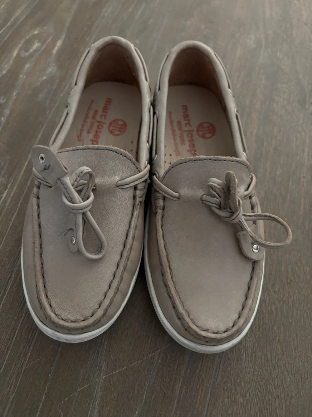 Marc Joseph Kids Leather Loafers in Taupe